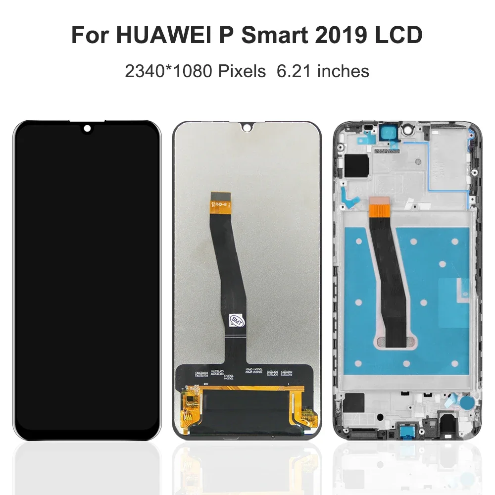 For HUAWEI 6.21''P Smart 2019 For AMOLED POT-LX1 LX1AF LX2J LX3 LX1A LCD Display Touch Screen Digitizer Assembly Replacement