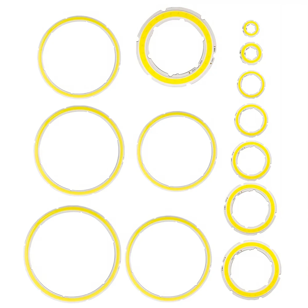 12V DC COB LED Round Ring Chip 2.5W-12W 25mm-110mm Angel Eye Light Source Warm Cool White Ice Blue Chip Module DIY LED Lamp