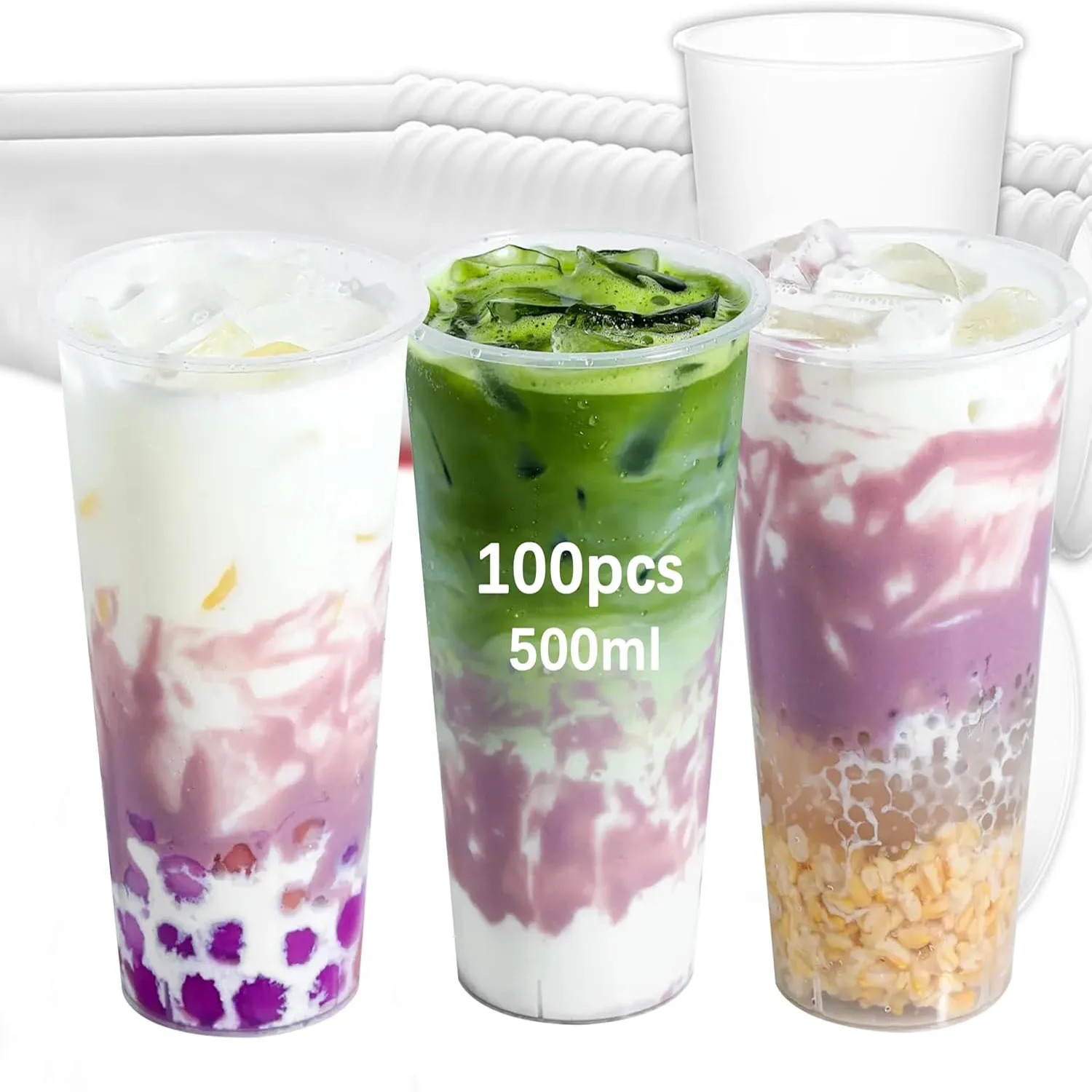 Zgoec Bicchieri Da Caffè Trasparenti Da 520 Ml, Set Da 2 Pezzi