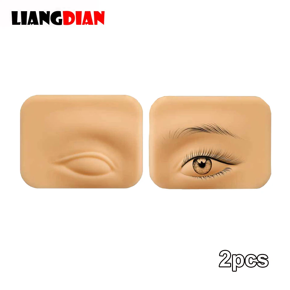

1 Pair 3D Silicone Eyebrow Eyes Mold Tattoo Practice Fake False Skin For Permanent Makeup Tatu Microblading Training Accessory