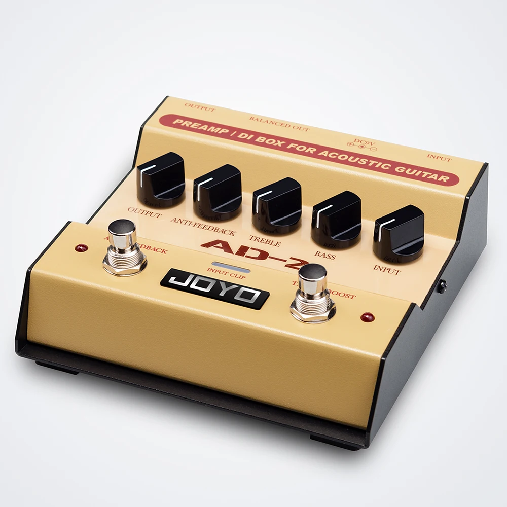 AD-2 Acoustic Guitar Effect Pedal Dual Band EQ Effect Anti-feedback Circuit DC 9