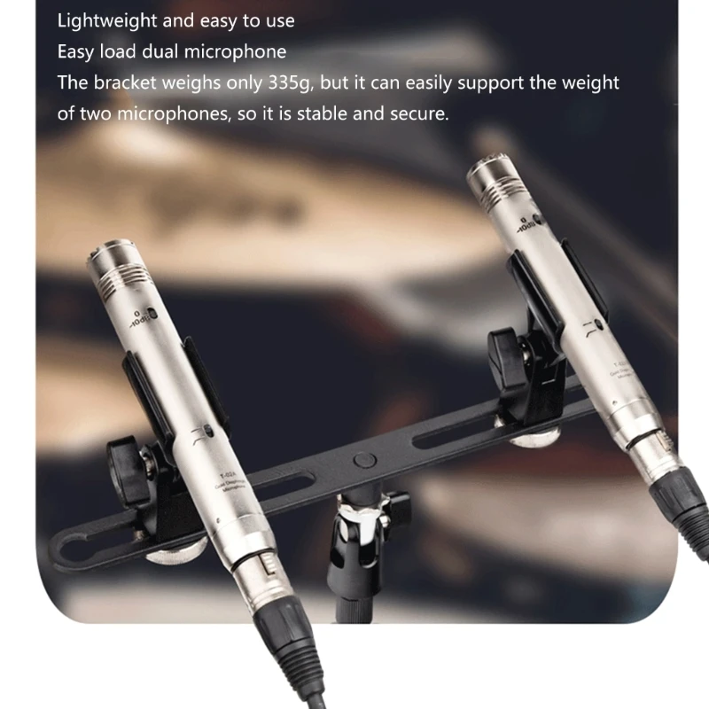 Microphone stand Stereo Microphone Rods for 2 Microphones Studio Recording Mic Stand Microphones Double Mount Extension Brackets