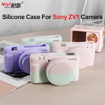 for Sony ZV1 Camera Soft Silicone Case Body Cover Protector Frame Skin for Sony ZV1 Camera ZV1 Glass Film Screen Protector 1