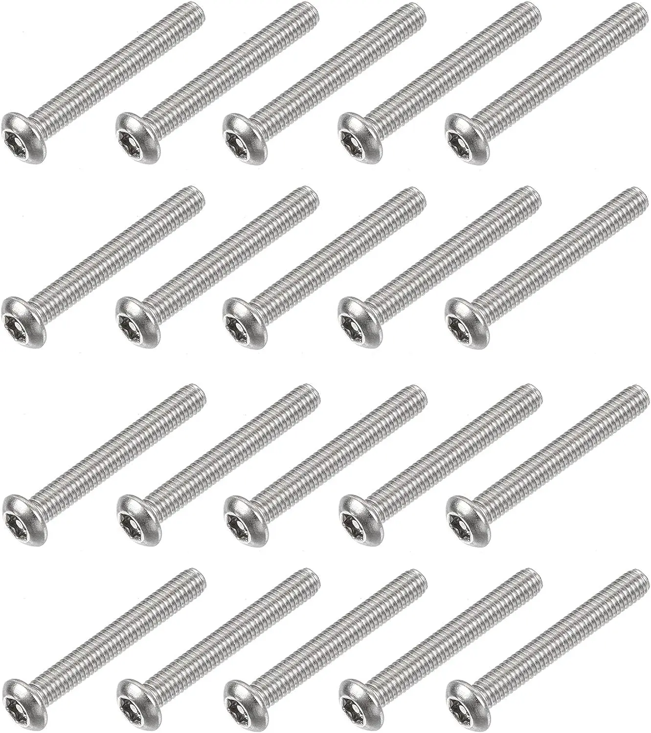 

Kidisoii M6x16mm Torx Security Machine Screw, 20pcs Pan Head Screws Inside Column, 304 Stainless Steel Fasteners Bolts