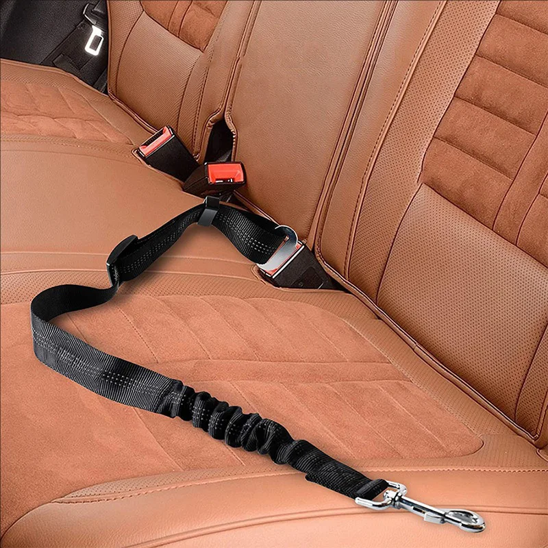 Cintura di Sicurezza per Cani da Auto con Cinghia Ammortizzante e Linea Riflettente, Lunghezza Regolabile, Adatta a Qualsiasi Cane - immagine 2