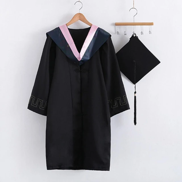 Graduation Mortarboard - Master's Fitted Black Cap Hat - Academic Gown Acce  Rose | eBay