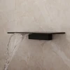 KEMAIDI Matte Black Bathtub Faucet Waterfall Spout Wall Mounted Bath Washbasin Faucets Bathroom Basin Sink Solid Brass Mixer Tap 3