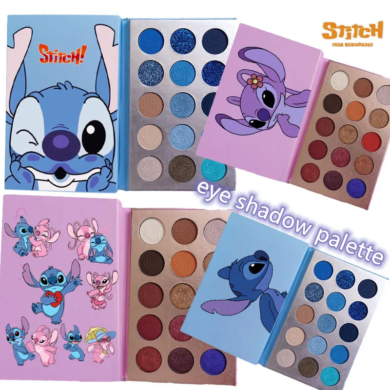 

Палетка теней для век Creative Stitch, красочная модная Косметика с милым мультяшным рисунком для студенток, товары для жизни большой емкости