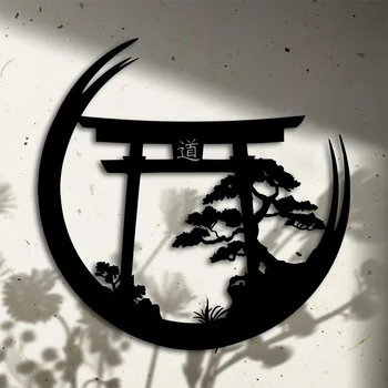 Bonsai Torii Metal Wall Art 1
