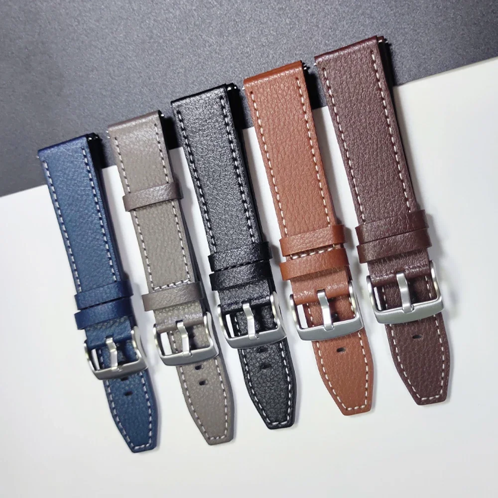 Premium Leather Strap 22mm for Sport Smartwatch - Elegant Band for All Occasions