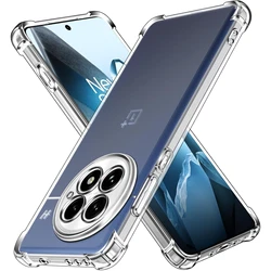 Transparent TPU Shockproof Protective Phone Case with Reinforced Corners for OnePlus 13 (Transparent)