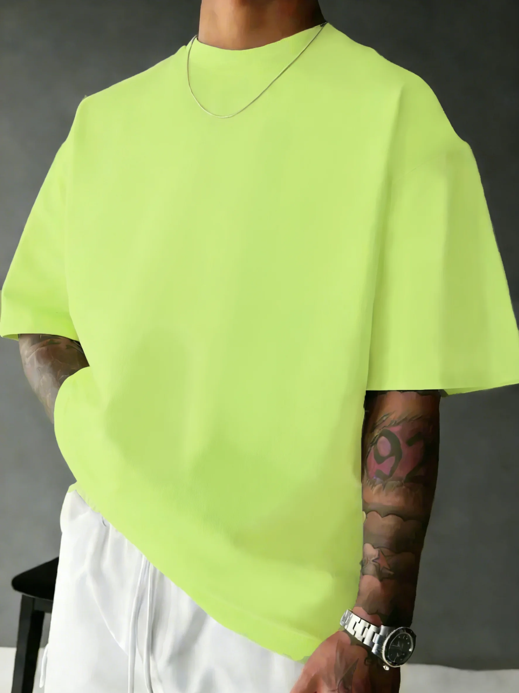 Sommer-Strand-T-Shirt aus Baumwolle mit kurzen Ärmeln für Herren, lässig, locker, kurz geschnitten, atmungsaktiv, bequem, Basic-T-Shirts, Sport, Streetwear, weich – Detail 25