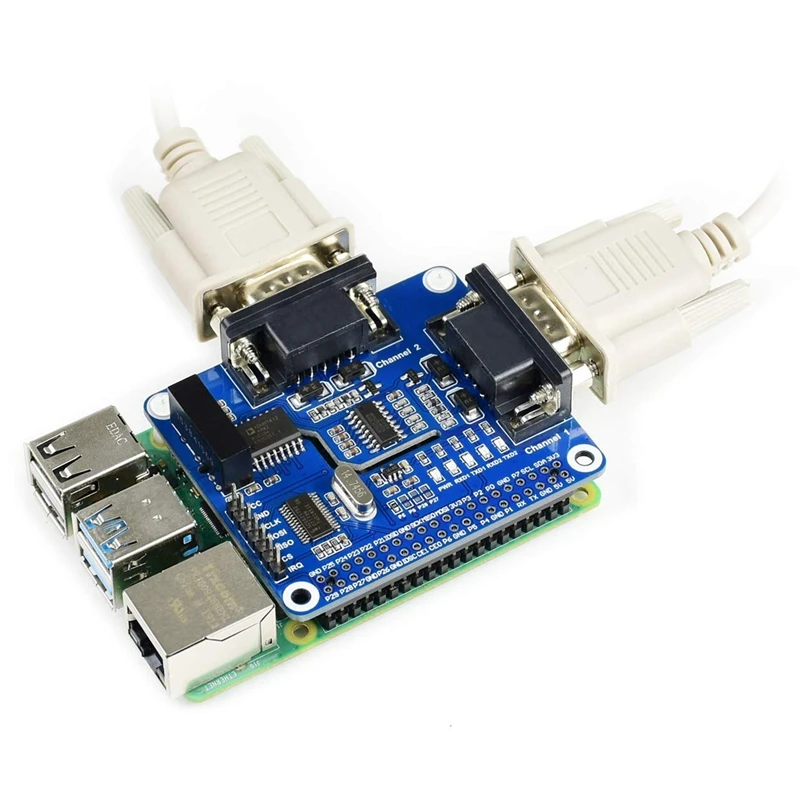 Waveshare 2 ä  RS232 Ȯ HAT,  ̿, SC16IS752 + SP3232 ַ ä