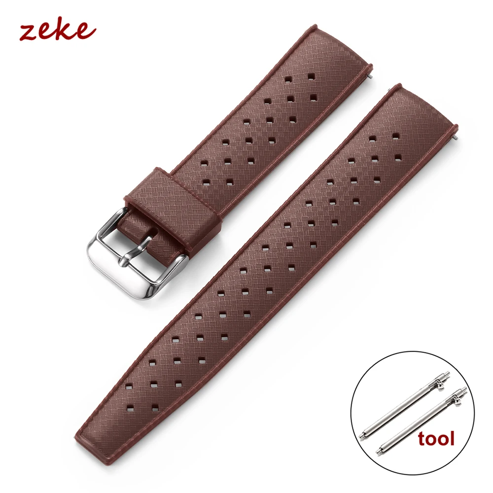 Tropical Silicone Quick Release Watch Band Strap - Universal Rubber Wristband