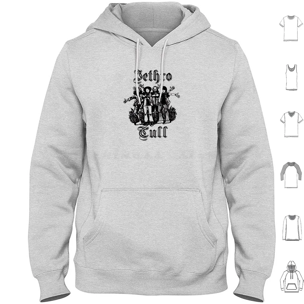 Jethro Tull: Un Ritratto Della Fascia Felpa Con Cappuccio In Cotone Manica Lunga Jethro Tull Musica Classica Progressiva 70 Musica 1970S Aqualung