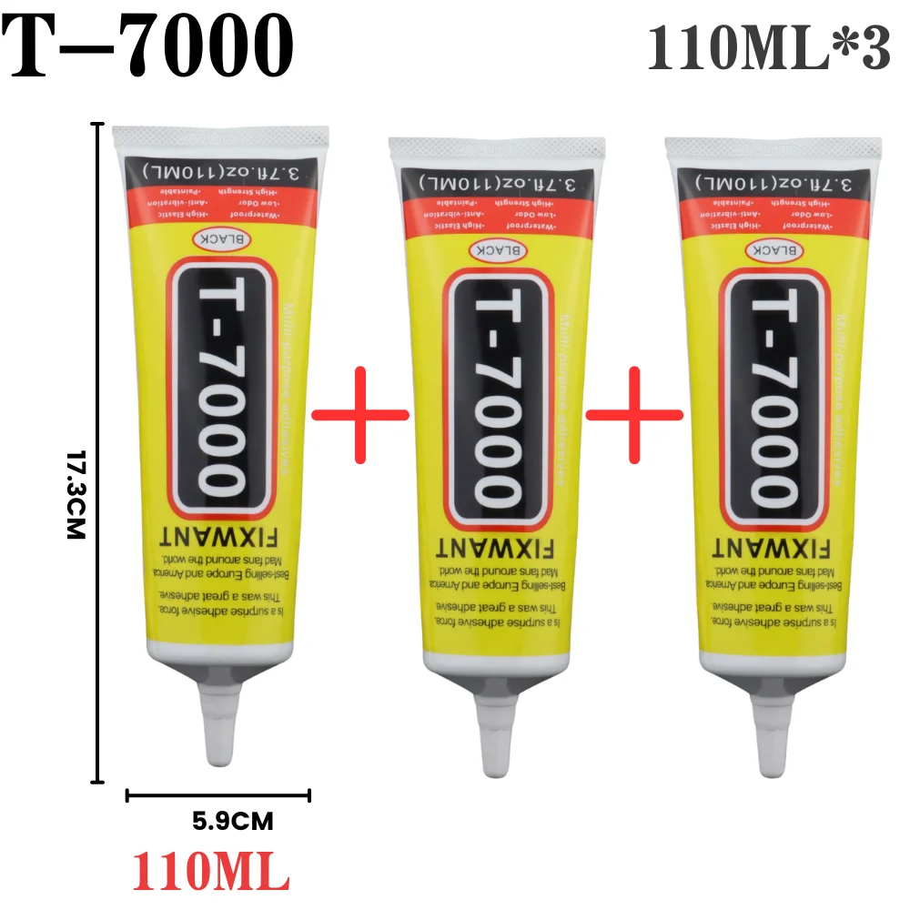Premium Black T-7000 Strong Adhesive Glue for Electronics Repair (Available in 15ml/50ml/110ml)