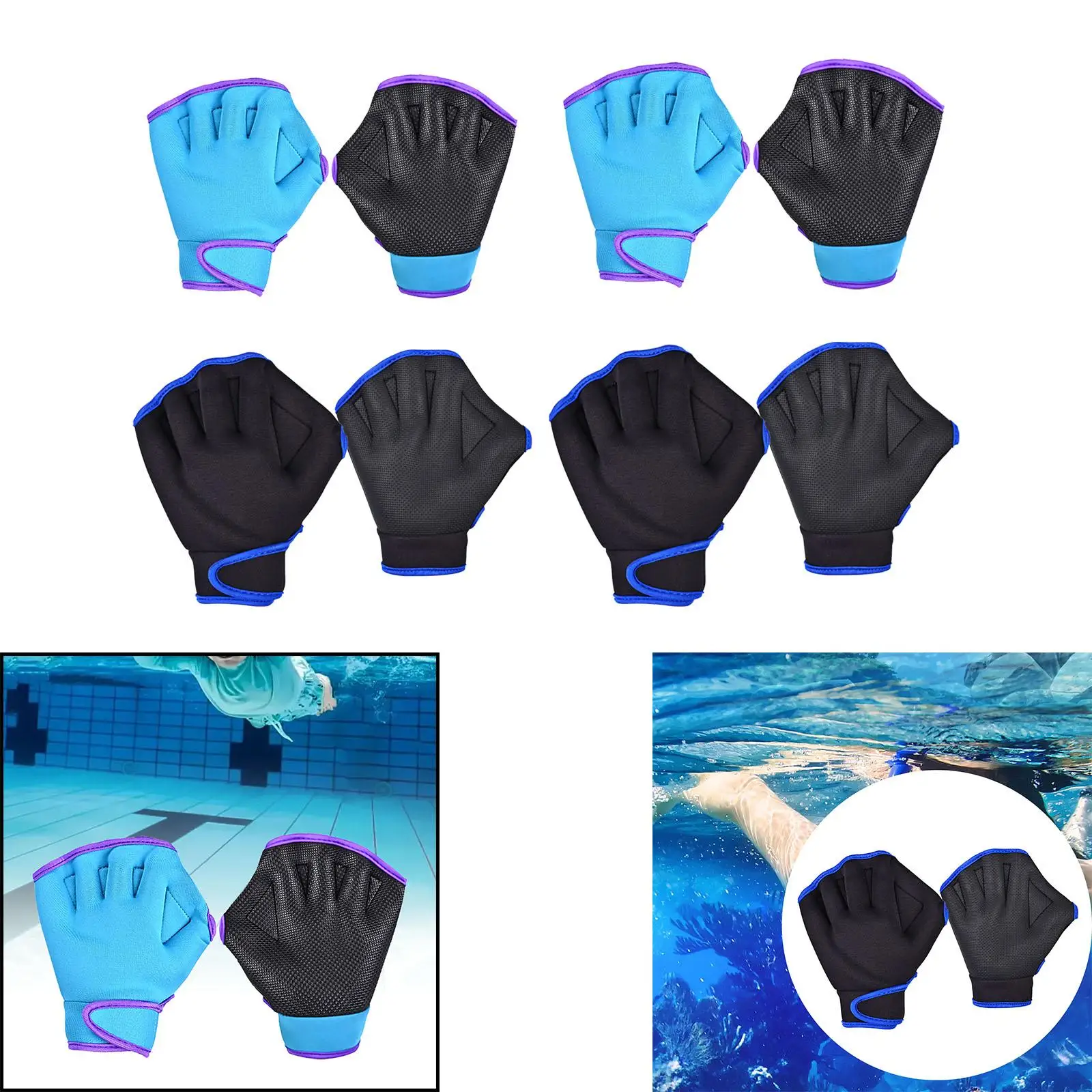 1 Pair Swimming Hand Paddles Gloves Swimming Equipment Swim Hand Paddles for Surfing Professionals Water Sports Diving Training 2