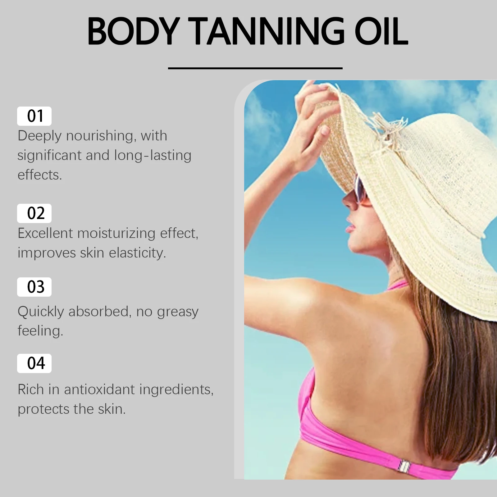 Tanning Oil Sunless Self Tanner Tanned Intensifier Natural Glow Skin Color Tan Accelerate Outdoor Moisturize Body Bronzing Drops