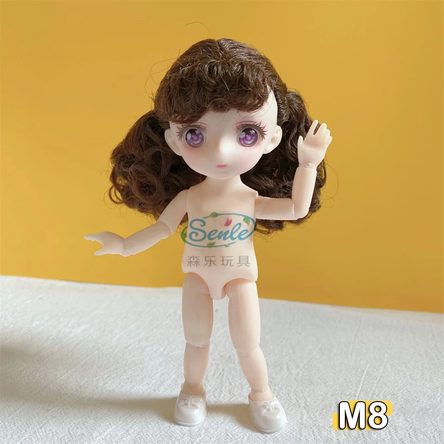 16 cm nackter Puppenkörper mit 2. Dimension, Anime-Auge, 13 bewegliche Gelenke, blaue 2D-Animationsaugen, Puppe, DIY-Spielzeug für Mädchen – Detail 18