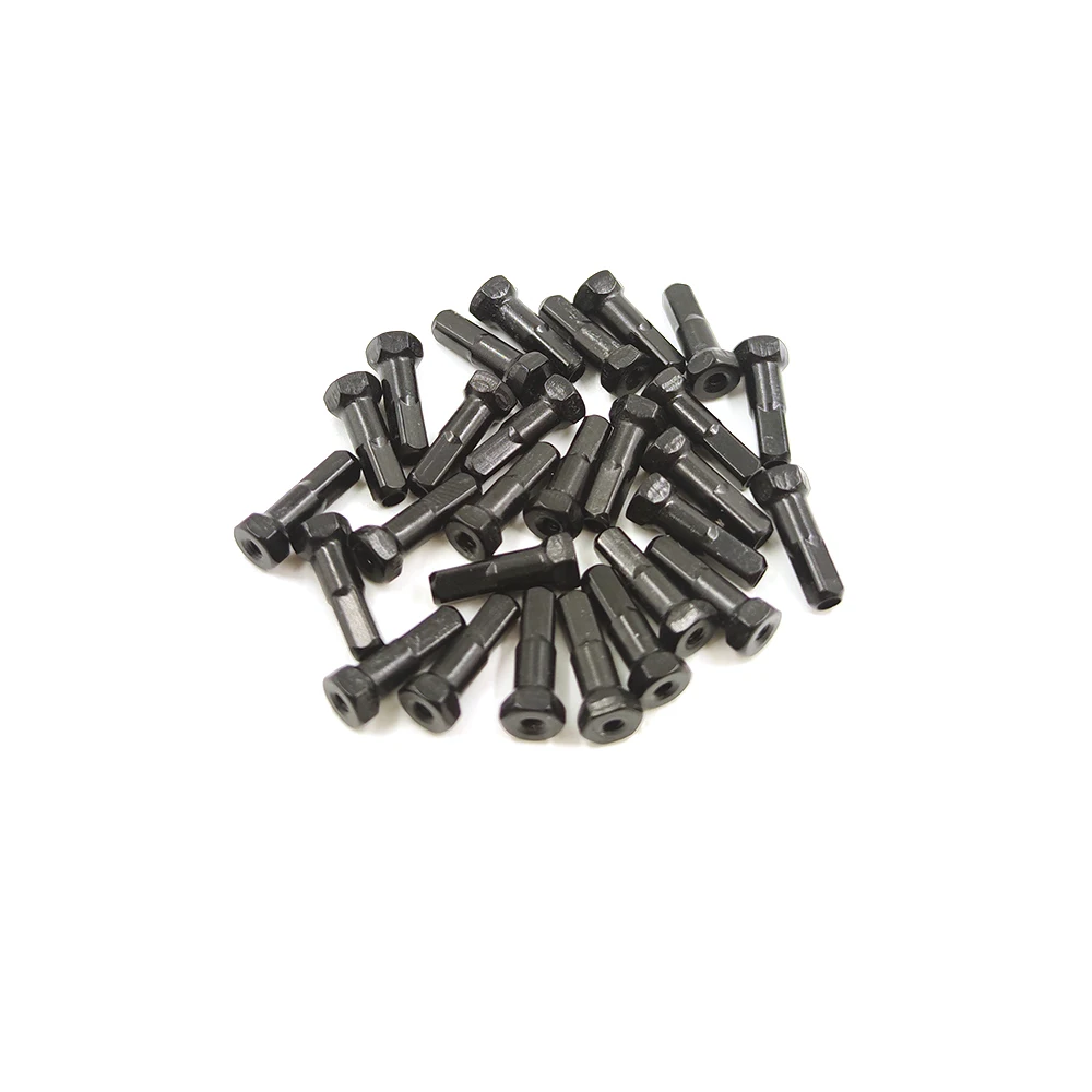 Ultralight Pillar PT734H Hexagon Spoke Nipples 14G Gauge 14mm Black Aluminum Alloy Weight 0.35g/PC MTB Road Bike Bicycle Parts