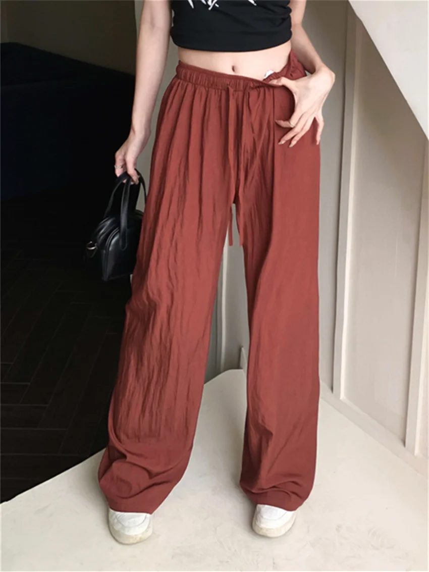 

Свободные брюки PLAMTEE на раннюю осень, однотонные женские новые повседневные брюки с эластичной талией 2023, рабочая одежда, минималистский стиль OL, Универсальные женские повседневные