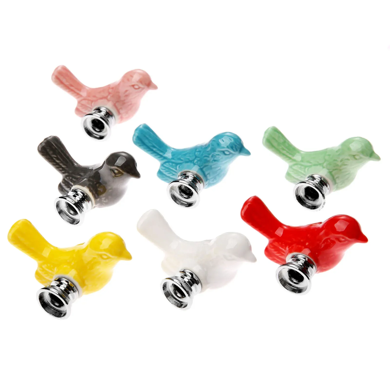 Ceramic Handle Bird Knob Kitchen Cabinet Cupboard Door Handles Drawer Dove Knobs Pull Pigeon Handles Furniture Home Decoration