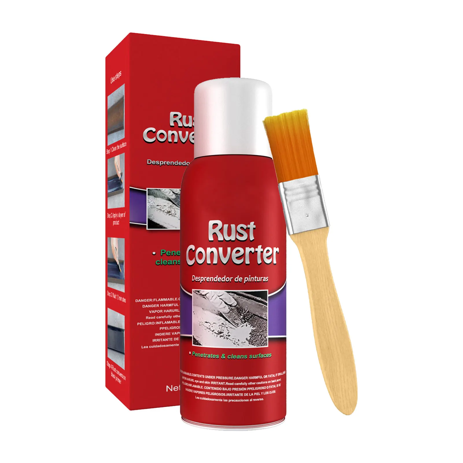 Spruzzo Multifunzionale Del Riformatore Della Ruggine Del Convertitore Di Ruggine Del Metallo Di Lucidatura 100Ml Per La Mobilia Dei Cassonetti Dei Ve