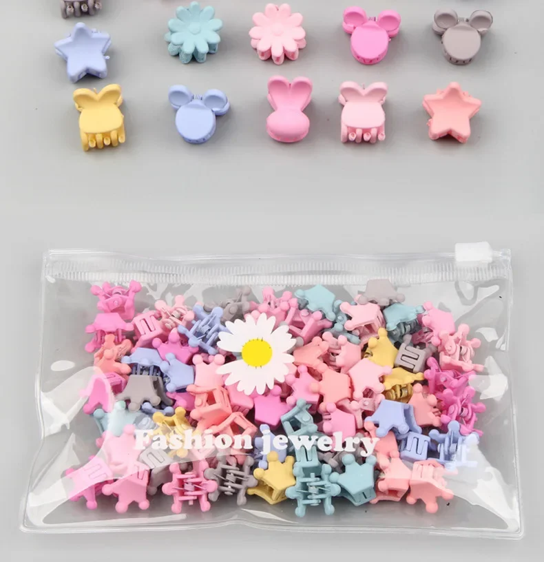 Children small size hair clips mini cute frosted clip colorful hairpin infant does not hurt hair clips small scratch clip