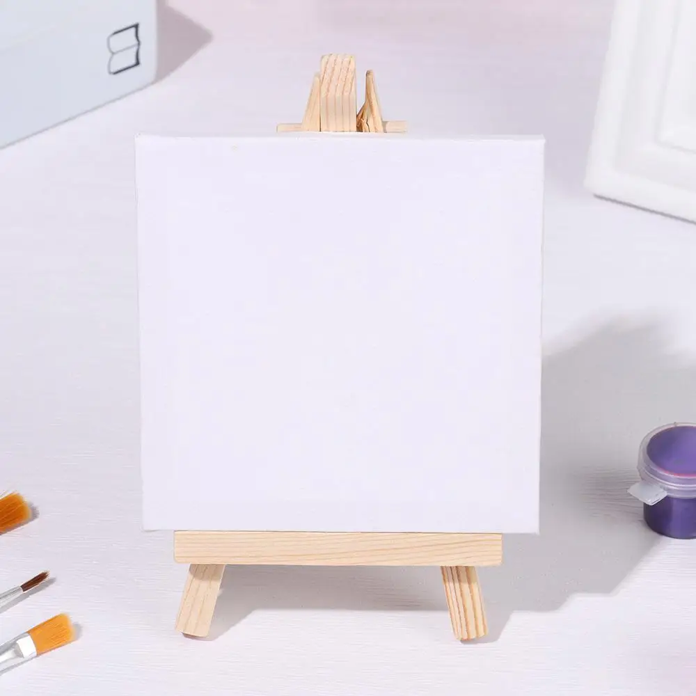 Mini Blank Canvas Set with Easel Painting Supplies For Artist Kids sketch easel wooden easel wood table easel painting board