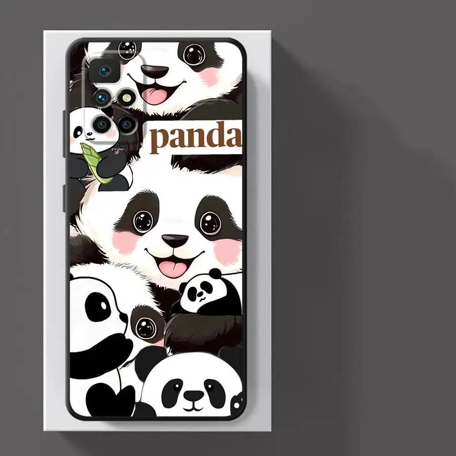 Panda Design Phone Case in Black and White