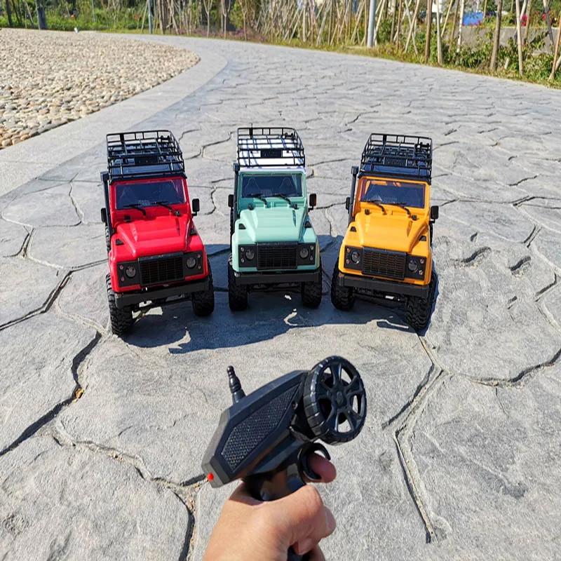 원격 제어 고속 오프로드 트럭 LED 조명 차량 크롤러 버기 클라이밍 RC카 장난감 선물, 1/12 MN D90 2.4G