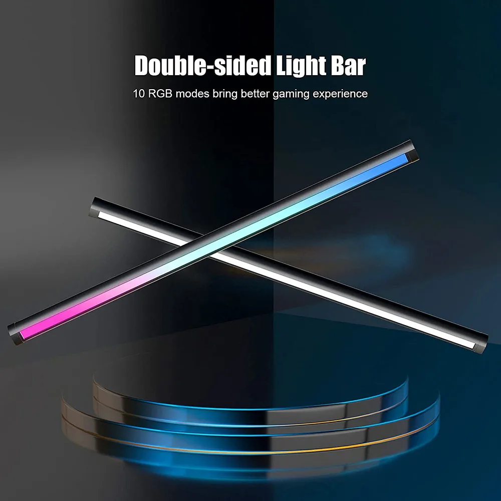 LED Monitor Light Bar Monitor Desk Lamp with RGB Backlight Music Rhythm Ambiance Table Lamp PC Screen Light for Home Office/Game 3
