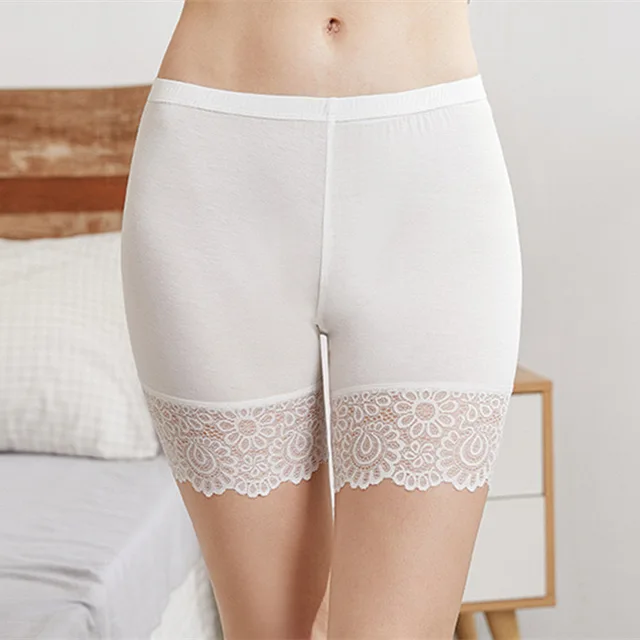 High Waist Modal Safety Pants for Women Lace Stretch Underwear Shorts - Image 5
