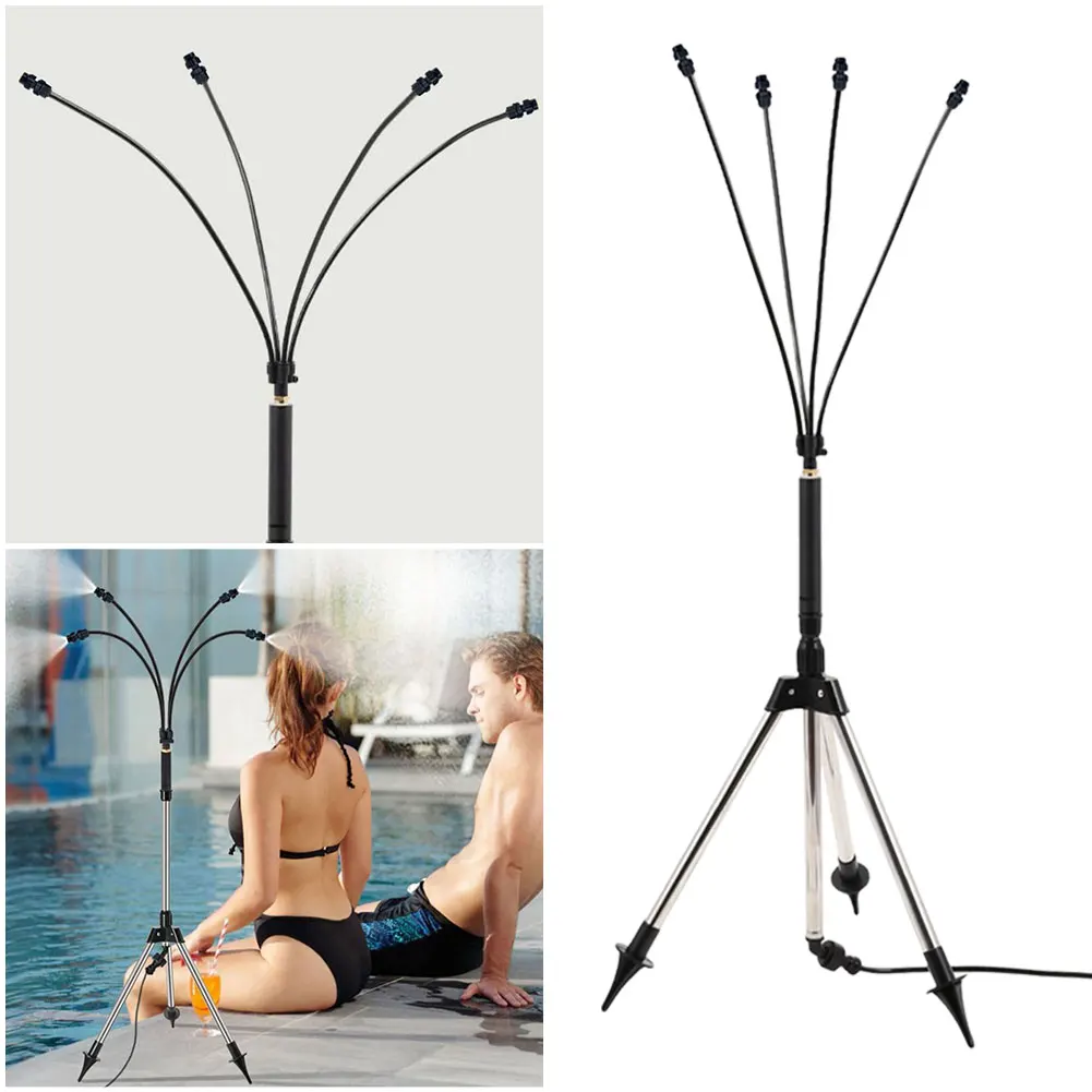 Stainless Steel Portable Patio Misting System Adjustable Height