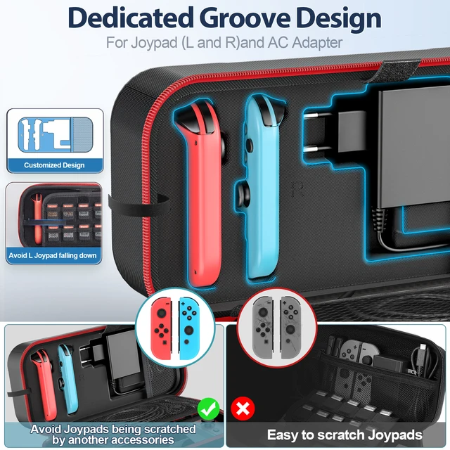 OIVO Large Storage Bag for Nintendo Switch OLED, Portable Waterproof Protective Case 4