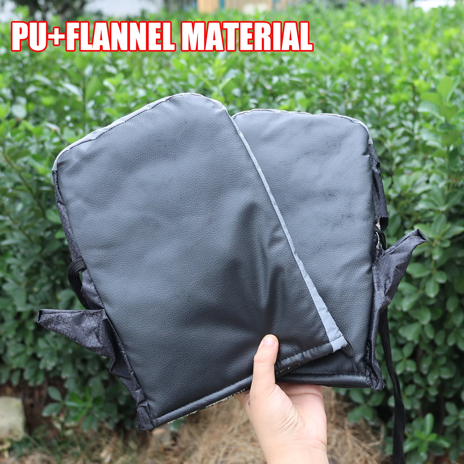 Motorcycle Warm Padded PU Handlebars Winter Outdoor Warm and Windproof Equipment Waterproof Cotton Gloves Bicycle Handlebars 6