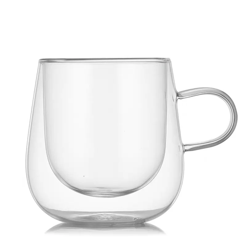 Taza de Cristal para Infusión de Té y Café con Doble Capa Aislante