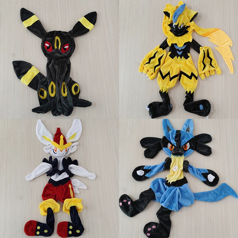 Lucario Eevee Giant Pokemon Fondina In Pelle Semilavorata Umbreon Peluche Morbida Bambola Di Pezza Cenerentola Zeraora Dialga Toys For Kids