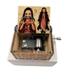 Wooden Music Box Retro Painted Hand-cranked Ghost Extinguishing Blade Music Box To Send Friends Music Box Halloween Decoration 5