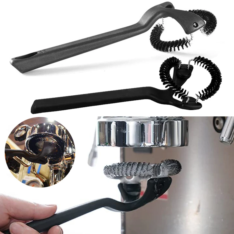 

51/53/54/58MM Espresso Coffee Machine Cleaning Brush - Detachable Nylon Bristles Brush 360° Cleaning Bristle for Portafilter