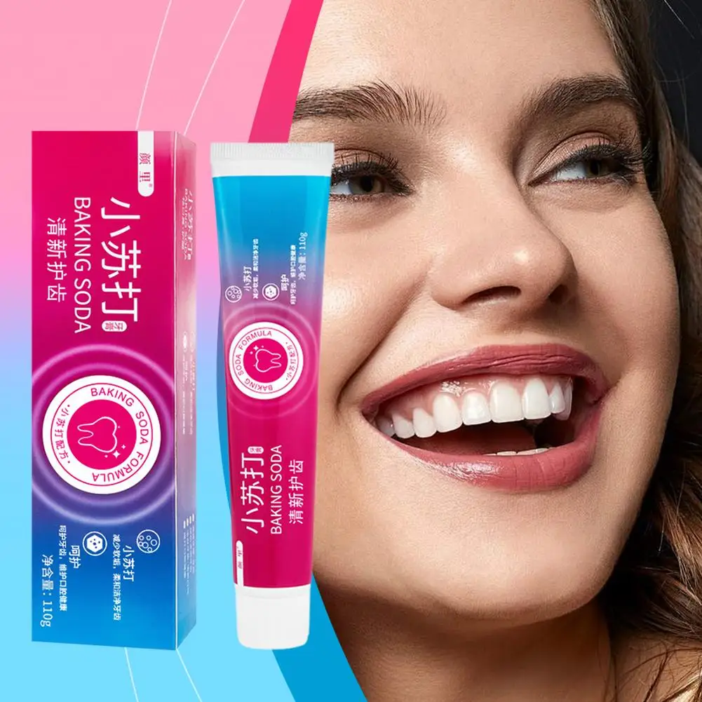 110g Baking Soda Toothpaste Teeth Whitening Toothpaste Cleaning Oral Care Taste Removal C2o2