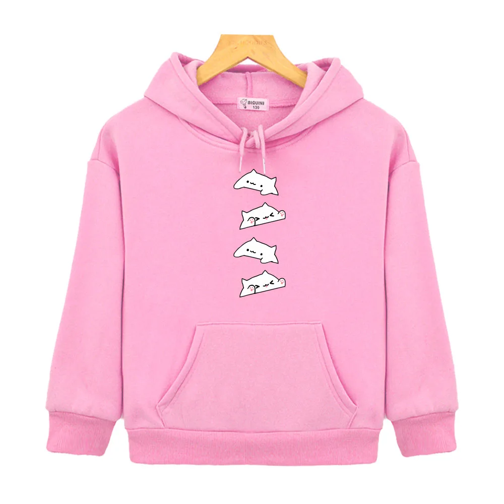 

Cute Bongo Cat Hoodies Cartoon animal Graphic Sweatshirt Kawaii Long Sleeve Girl Clothing Kids Clothes Boy Tops Y2k Sudadera