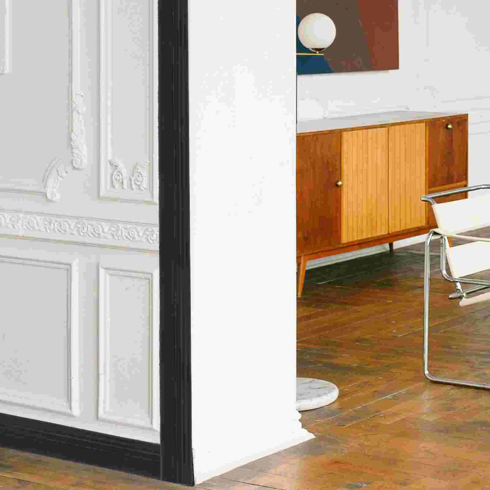 

Doitool Peel Stick Trim Molding Self Adhesive Rubber Floor Molding Trim 4 Inch Vinyl Wall Baseboard Moulding Trim Floor Wall