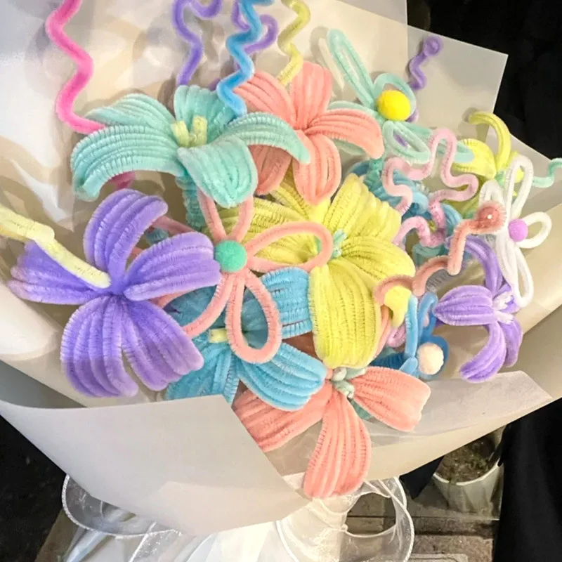 Twist Stick Flower Bundle Decorative Handmade Diy Flower Cladding