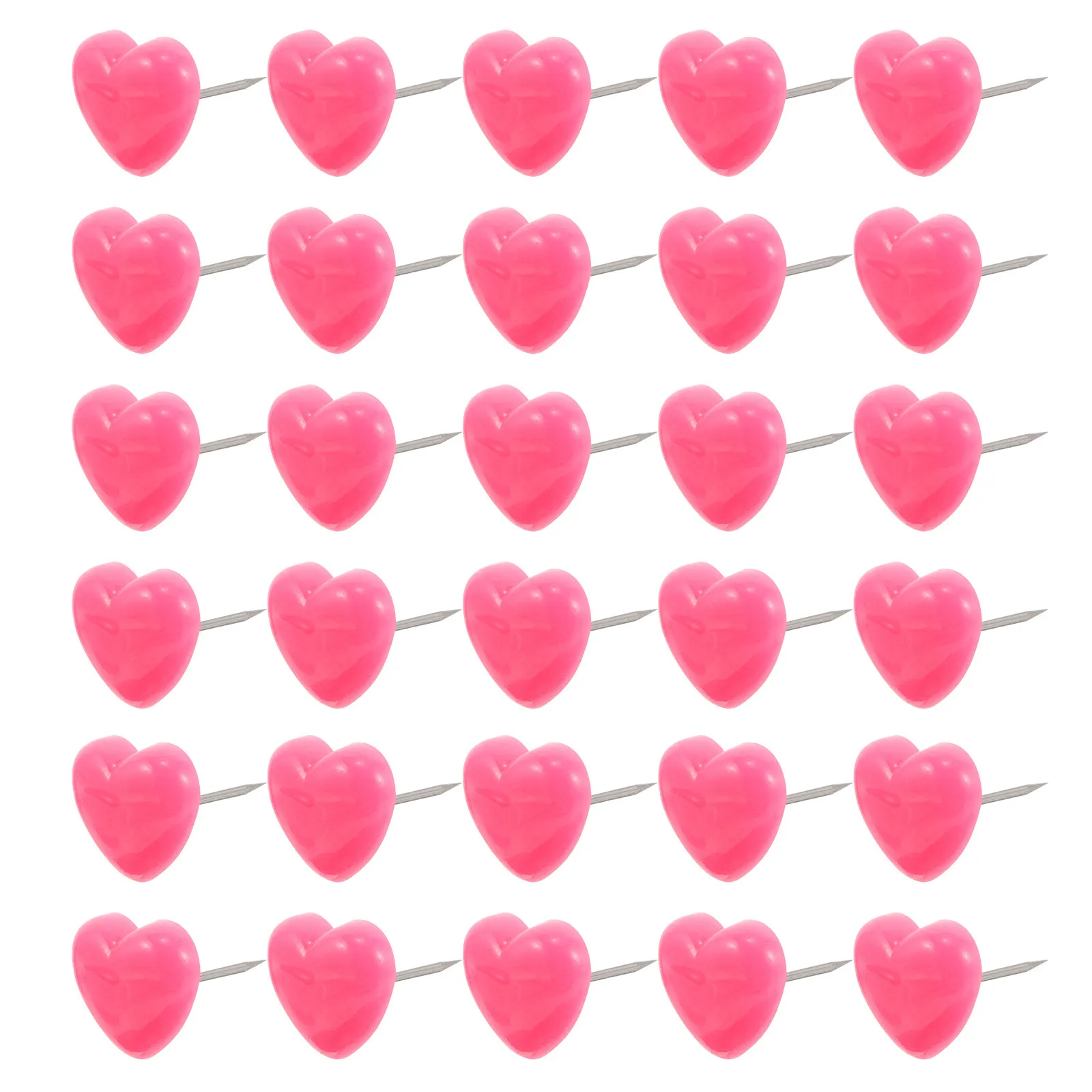 100Pcs 사진 벽 장식을위한 핑크 하트 모양의 압정 못 로맨틱 러브 하트 푸시 핀 게시판 코르크 보드 기숙사 사무실