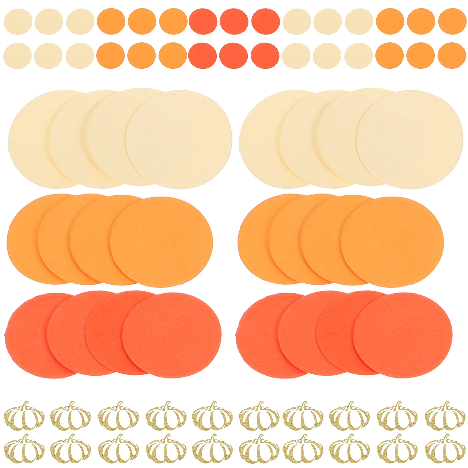 

1 Bag of Pumpkin Confetti Round Paper Confetti Decorative Thanksgiving Throwing Confetti