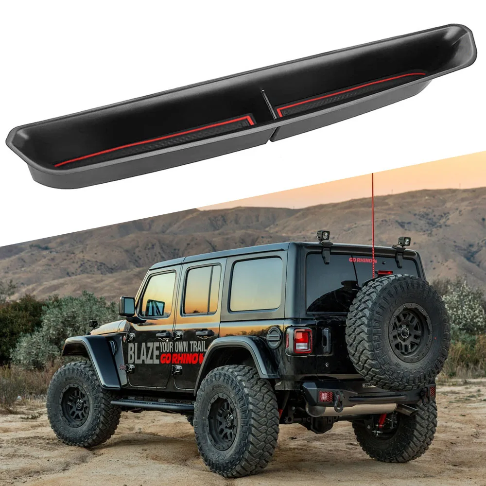 Caja de almacenamiento con mango de copiloto LHD, bandeja de almacenamiento, soporte para teléfono, organizador, accesorios interiores, para Jeep Wrangler JL 2018-2023