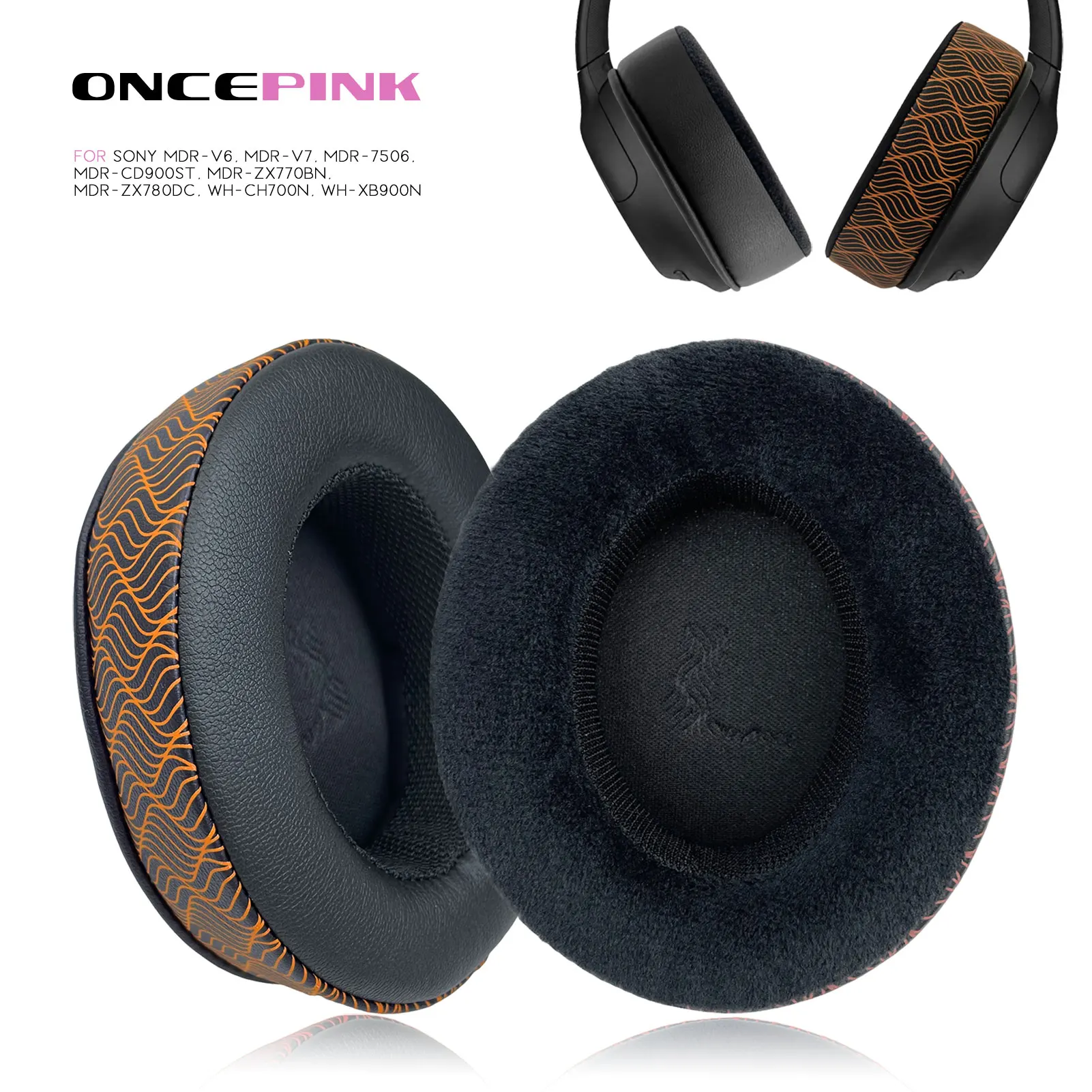 Oncepink Replacement Ear Pads for Sony MDRV6 MDRV7 MDR7506 MDR