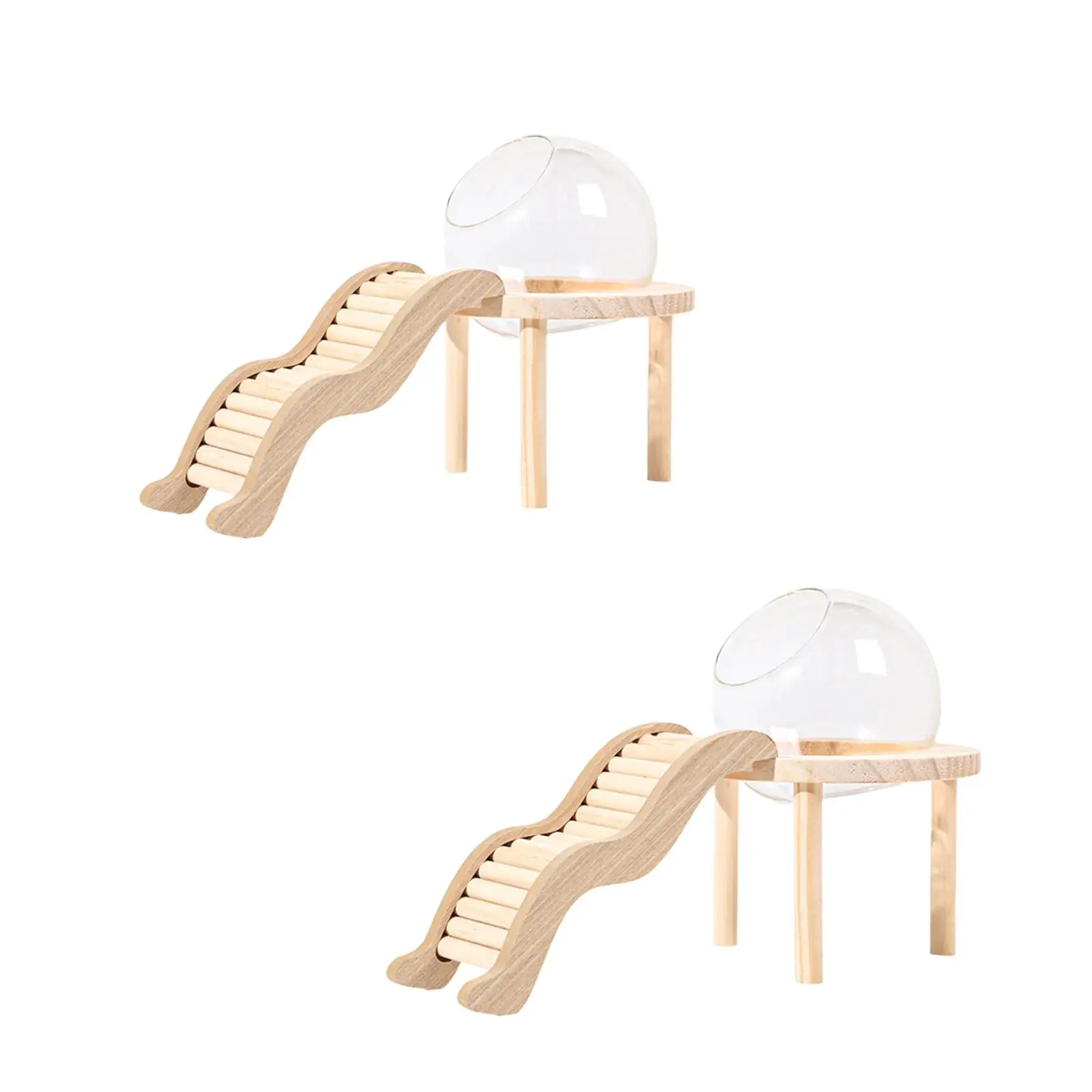 Hamster Sand Bath Container with Wooden Ladder for Pet Supplies Gerbils Mice Hamster Sand Bath Container with Wooden Ladder for Pet Supplies Gerbils Mice