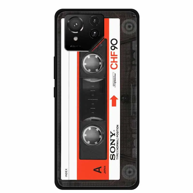 Cartoon Printed Soft Black Silicone Phone Case